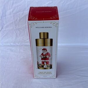 Williams Sonoma ‘Twas the Night Red and Gold Cocktail Shaker